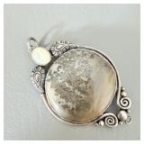 Handmade Sterling Silver Dendritic Agate Opal>
