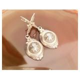 Sterling Silver Star Dangle Earrings
