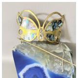 Brass Abalone Butterfly Hair Piece