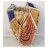VERY LARGE Tribal Multistrand Beaded Bib Necklace
