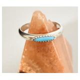 Small Sterling Silver Turquoise Ring sz 5