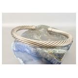 Sterling Silver David Yurman Cable Cuff Bracelet >
