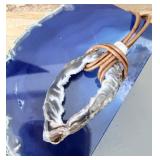 Agate Slice Necklace 18' Rope Necklace