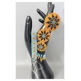 Native American Handmade Beaded Bracelet & Brooch>