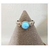 Sterling Silver Turquoise Ring sz 5.75