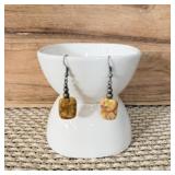 Sterling Silver Jasper Dangle Earrings