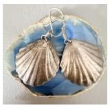 Sterling Silver Taxco Shell Earrings marked TS5?