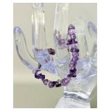 Purple Amethyst Chip Stretch Bracelet