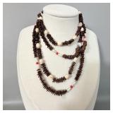 (2) Appleseed Beaded Necklaces