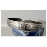 Sterling Silver Hammered Navajo Cuff Bracelet >