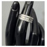 Sterling Silver Rope Band Ring sz 6