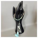 Sterling Silver Turquoise Necklace, Turquoise Rope