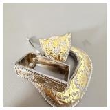 Gold & Silver Tone Ranger Belt Buckle Set 7246B