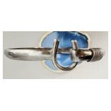 Sterling Silver Native American DK Horseshoe Lasso