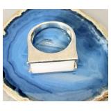 Sterling Silver Mother of Pearl Ring sz 8.5