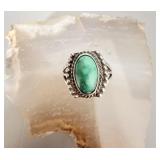 Sterling Silver Navajo Turquoise Ring sz 5.25