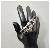 Sterling Silver Navajo Bear Paw Cuff Bracelet