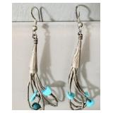 Liquid Sterling Silver Turquoise Earrings