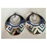 Sterling Silver Taxco Turquoise, Coral & Malachite