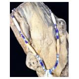 Handmade Bone, Turquoise, Lapis & Elk Ivory >