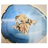 10K Black Hills Gold & Sterling Silver Ring sz 5