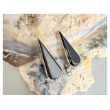Sterling Silver Navajo Onyx Stud Earrings