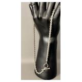 Sterling Silver Twisted Rope Necklace >