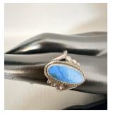 Sterling Silver Turquoise Ring sz 6.25