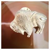 Sterling Silver Buffalo Pin