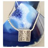 Vintage Lois Hill Sterling Silver Scroll Necklace>