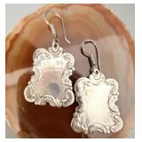 Sterling Silver Southwestern Panel Earrings 18.5g