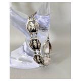Siam Sterling Silver Niello Bracelet 7'