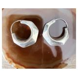 Sterling Silver Geometric Hoop Earrings