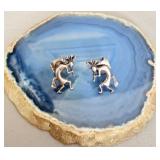 Sterling Silver Kokopelli Earrings