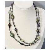 Vintage Carolyn Pollack Serpentine, Prehnite, >