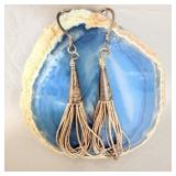 11 Strand Liquid Sterling Silver Navajo Dangle >