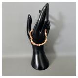 Coral Bead Bracelet 7'