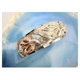 10K Black Hills Gold & Sterling Silver Mens Ring >
