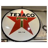 Vintage Texaco sign, 6’ in diameter