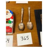 2 vintage presidential spoons