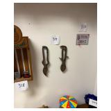 Pair of antique cast iron tools