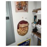 Vintage paper mache Santa head