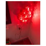 Vintage lighted poinsettia Christmas decoration