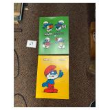 Pair of vintage Smurf folders
