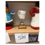 Vintage lightbulb business card holder