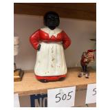 Vintage cast iron Aunt Jemima bank / 10 inches