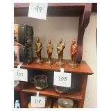lot of 4 Black Americana band figurines