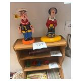 Vintage Popeye + Olive Oil ceramic figurines