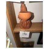 Vintage clay terracotta pitcher / no c/c