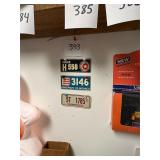 Vintage 1950s cereal license plate for bicycles